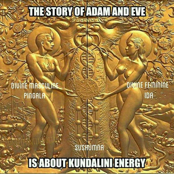 the story of adam and eve is kundalini energy demonstrated on a goldan plate