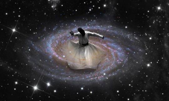 soufi whirling dervish in space