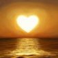 heart shape sun sunset