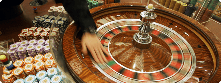 Roulette of casinon in motion